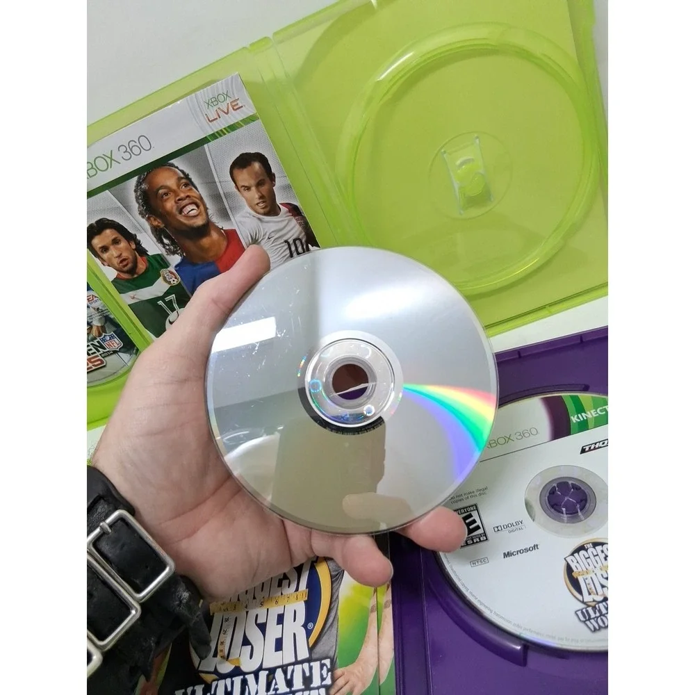 Xbox 360 Lot Of 5 Games, NFL MADDEN 08, 16, 25, Fifa 07 Soccer, The Biggest...